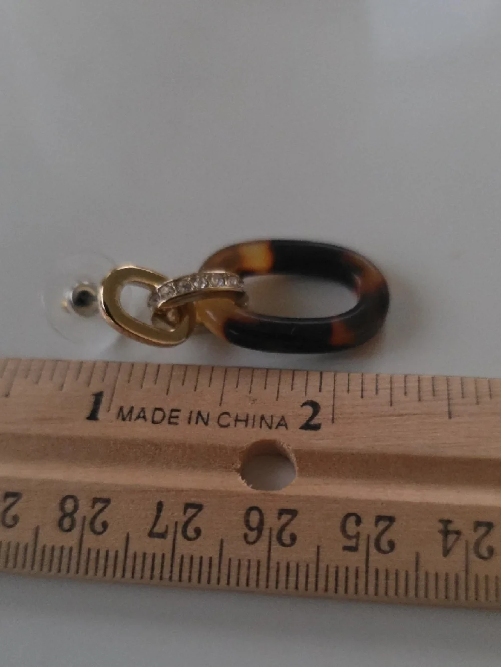 Lauren Ralph Lauren‎ Gold-Tone Earrings with Tortoiseshell Loops
